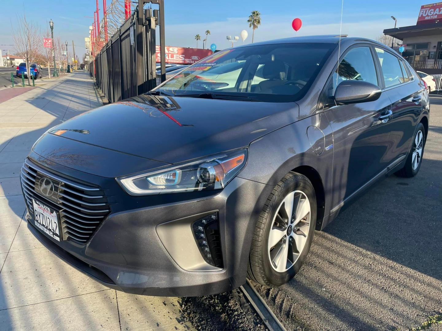 2019 GRAY /BLACK Hyundai Ioniq Hybrid (KMHC75LD4KU) , located at 744 E Miner Ave, Stockton, CA, 95202, (209) 944-5770, 37.956863, -121.282082 - Photo#2